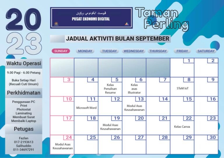 Jadual Aktiviti September 2023 01